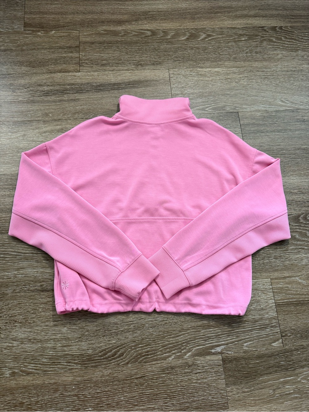 Athleta Seasoft Rib 1/4 Zip Popover Raphanus Pink - Picture 4 of 5